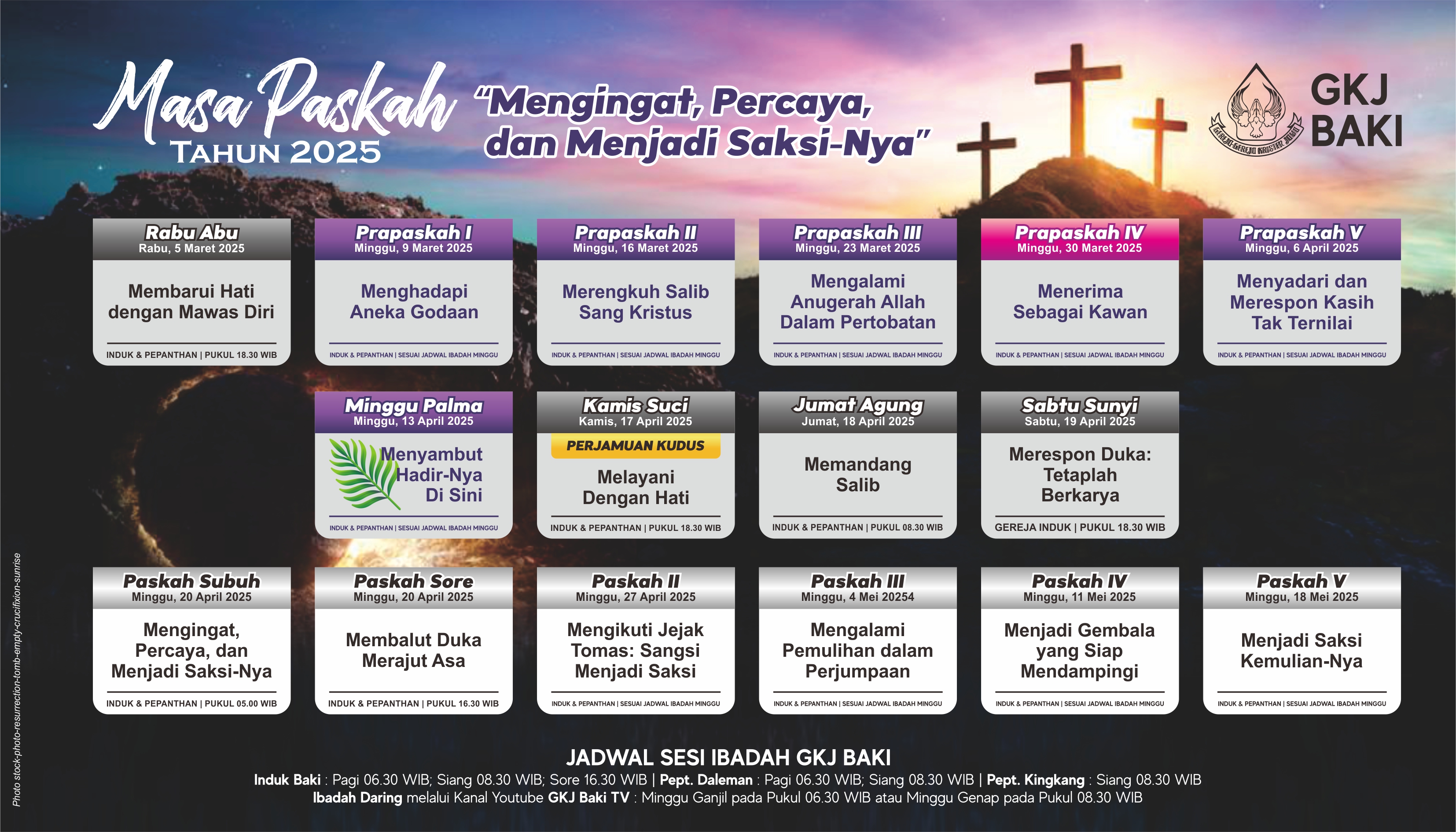 Masa Raya Paskah GKJ Baki Tahun 2025, gereja kristen jawa, gkj, gkj baki, gereja kristen jawa baki, baki, sukoharjo, gkj klasis sukoharjo, klasis sukoharjo, klasis, sinode gkj, sinode 